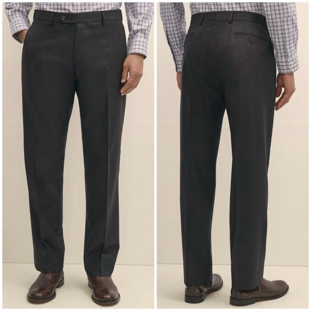 Brooks Brothers Men’s 100% Wool Madison Fit Dress Pants Charcoal 40x28